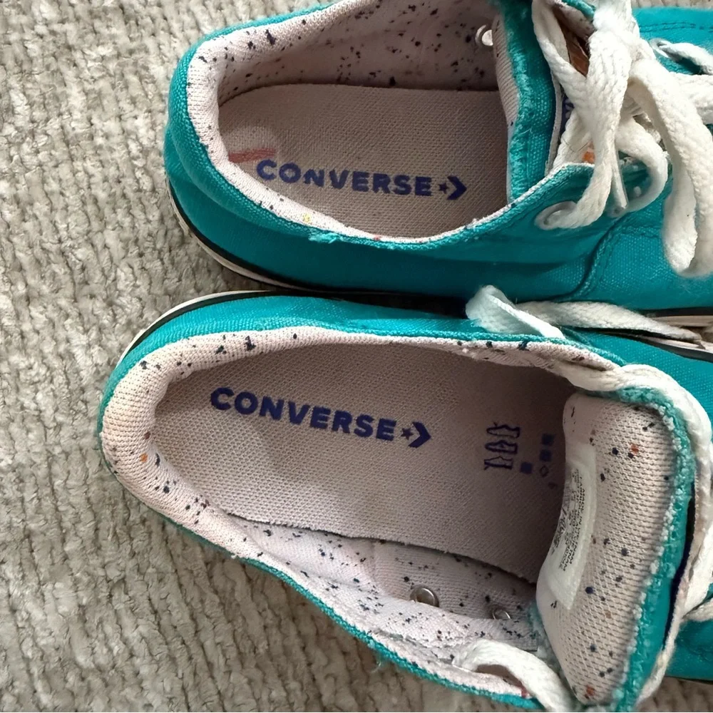 Converse All Star Low Top Sneakers Teal Canvas‎ Youth 4 / Women’s 5.5